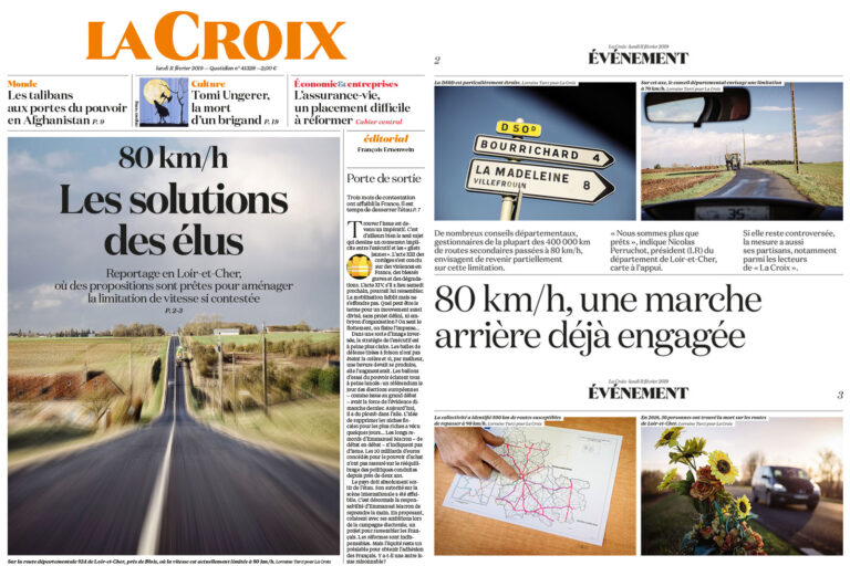 La Croix // commande // 3 pages dont la une